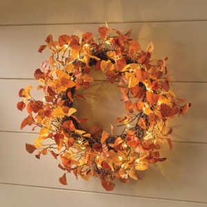 Fall Gingko Leaf Wreath, , large