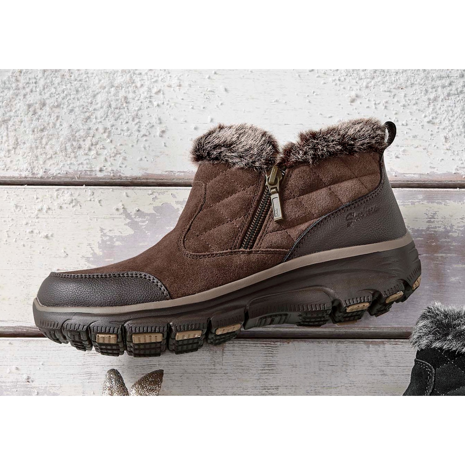 Skechers easy going zip sales it booties