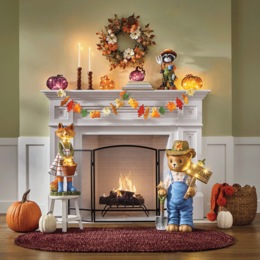 Outdoor LED Lighted Harvest Woodland Farmers - Buy All and Save, , large