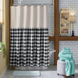 Mara Buffalo Check Shower Curtain, , large