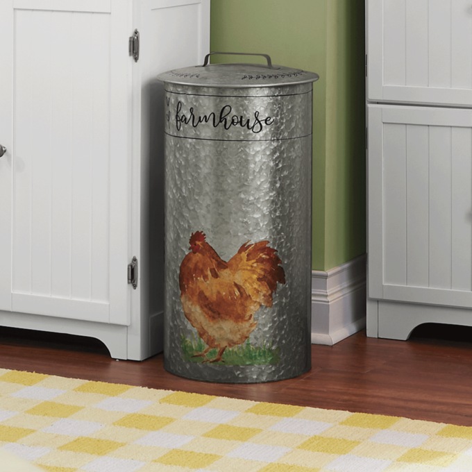Rooster Trash Can, , large