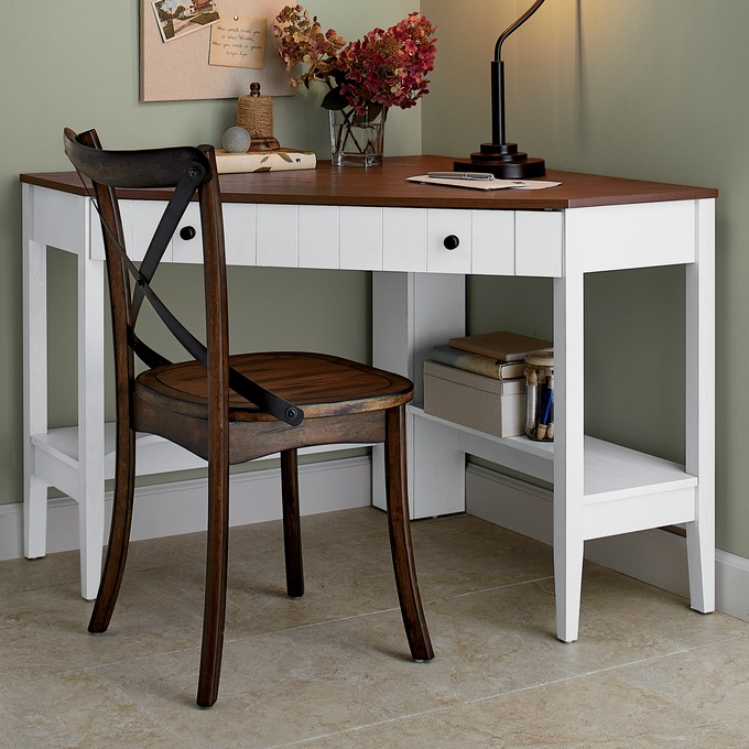 Farm style sales corner desk