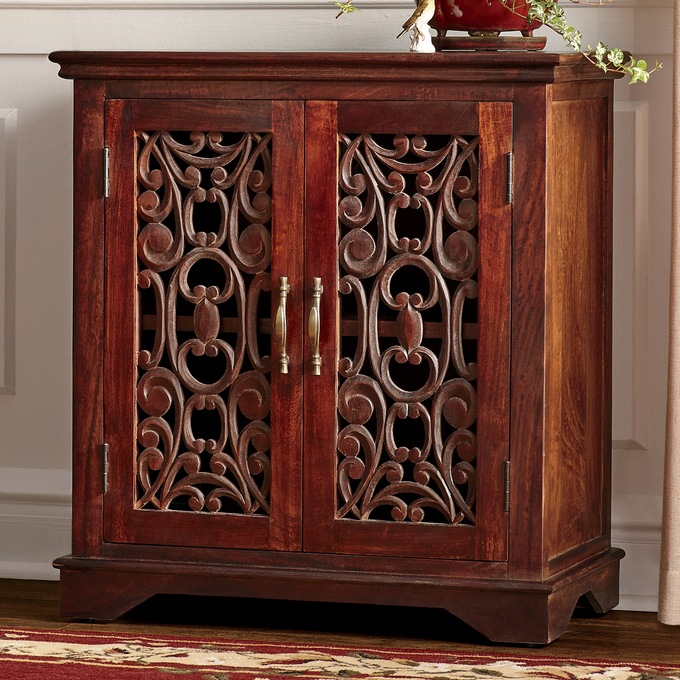 Scroll Carved Cabinet, , large