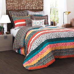 Boho Stripe 7-Piece Comforter Set, , large