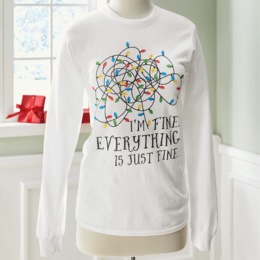 Christmas Holiday Long-Sleeve Tee, , large