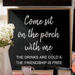 Come Sit On The Porch Sign , , large