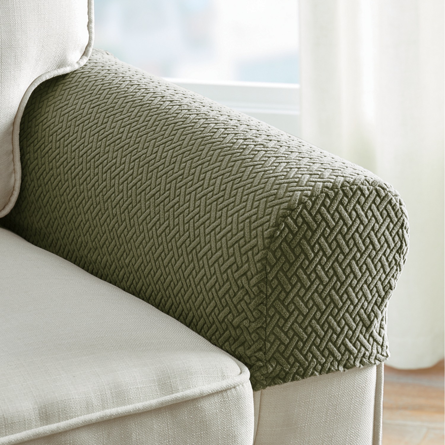 Sofa on sale arm caps