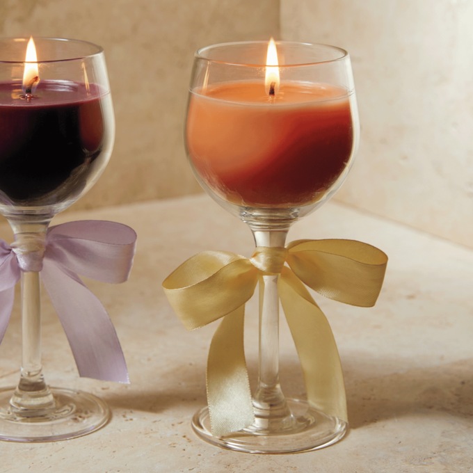 Wine Glass Scented Candle, , large