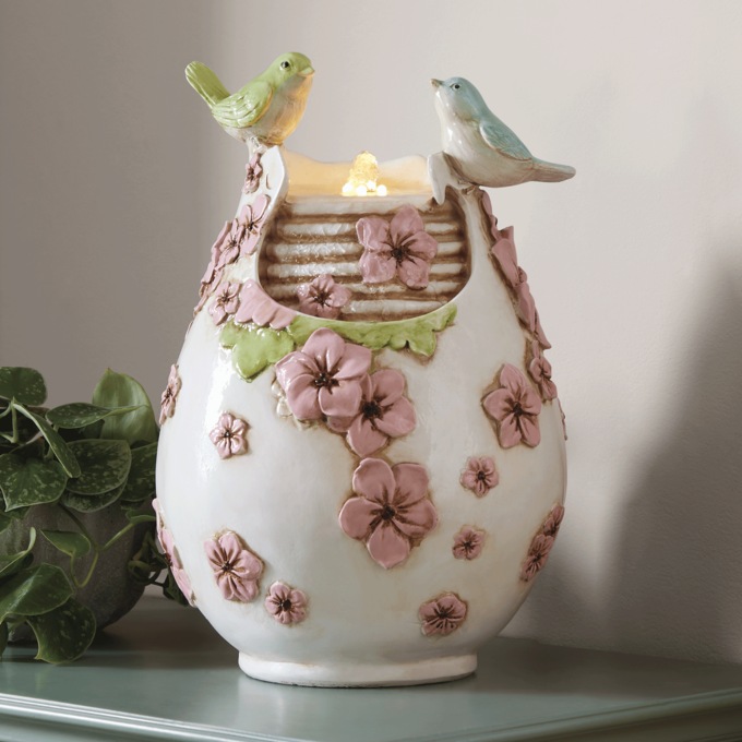 Lit Birds Fountain, , large