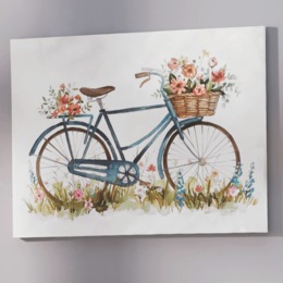 Floral Bicycle Wall Art, , large