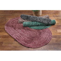 Chenille Tweed Braided Rug, , large