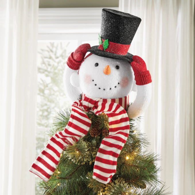 Snowman Tree Topper, , large