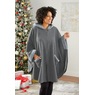 Simone Sherpa Cape and Gloves Set, Gray Heather, large