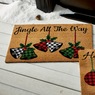 Holiday Plaid Coir Mat - 20" X 30", , large