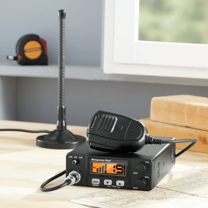 Montgomery Ward CB Radio with Antenna, , large
