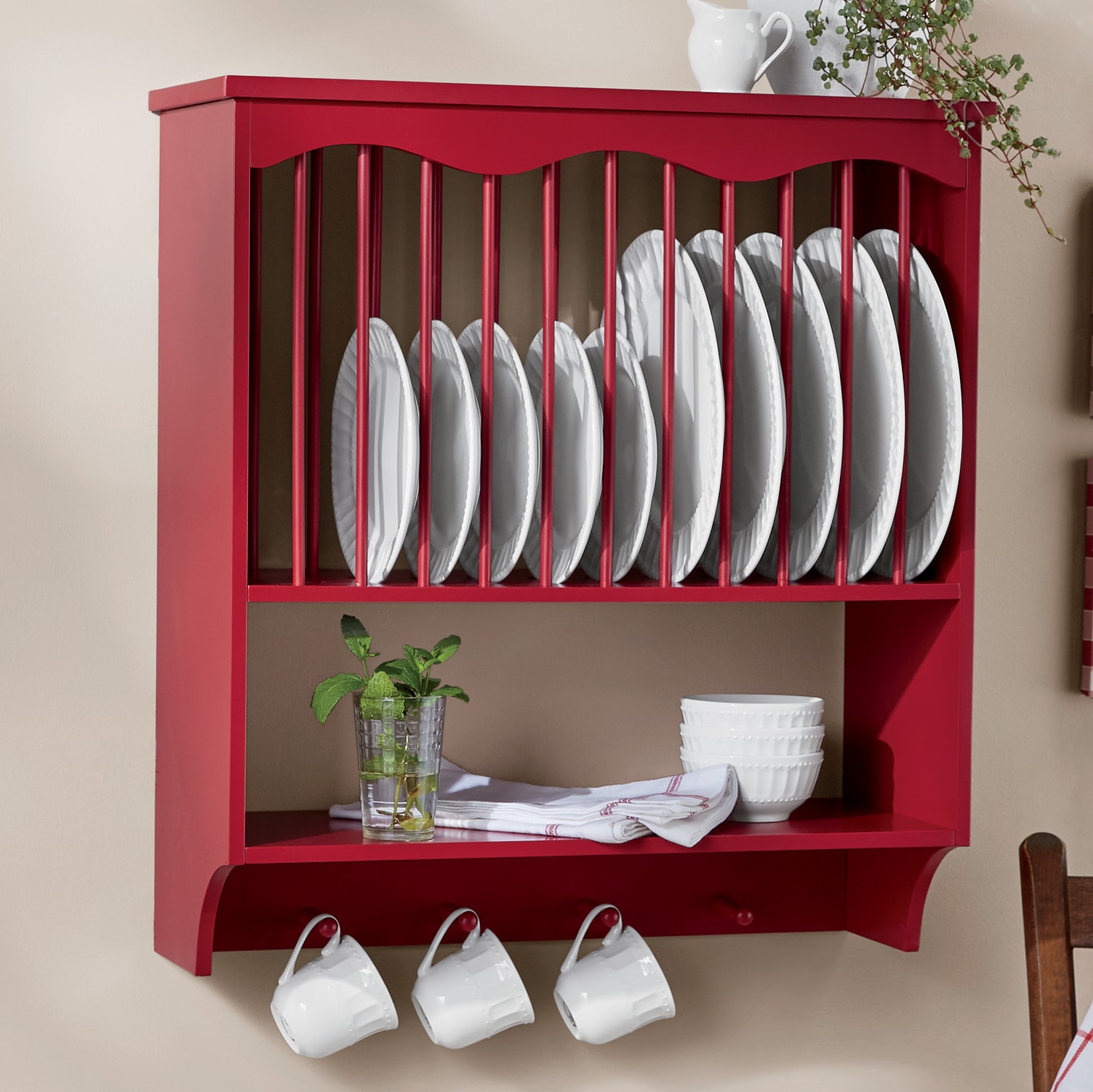 Country Rustic Plate Rack Stand Farmhouse Plate Rack Wall Hanging Primitives Antiques Proudly display any plate collection in your home with this handcrafted one of a kind plate rack. kjls