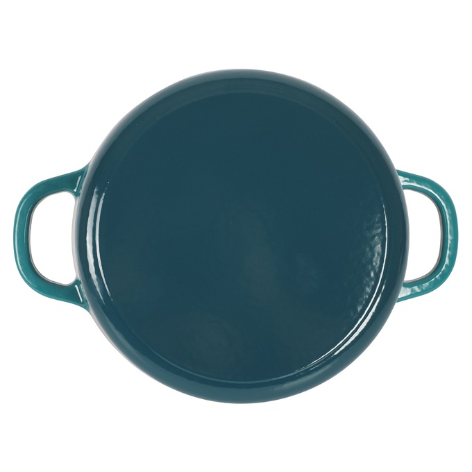 Crock Pot Artisan 6-qt. Enameled Cast Iron Dutch Oven with Lid, Teal Ombre, large