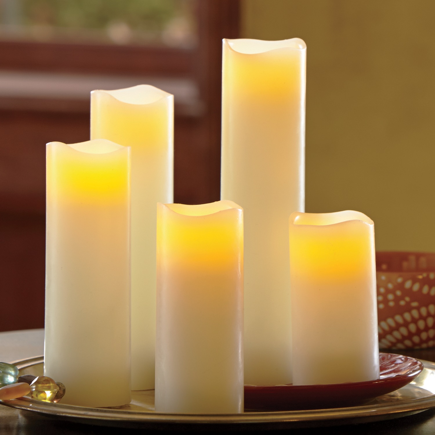 5Piece Flameless LED Candle Set Country Door