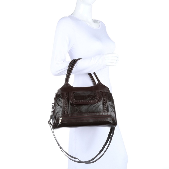 Leather Bag with Wallet and Umbrella, , large