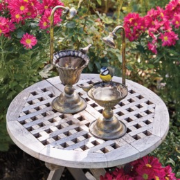 Set of 2 Birdbaths, , large