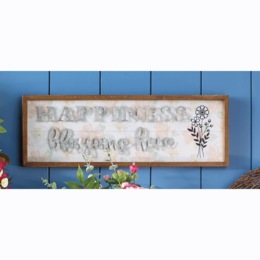 Happiness Blossoms Here Sign, , large
