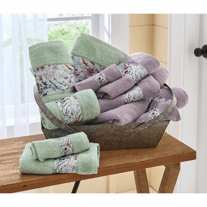 6-piece Pure Bliss Floral Towel Set, , large