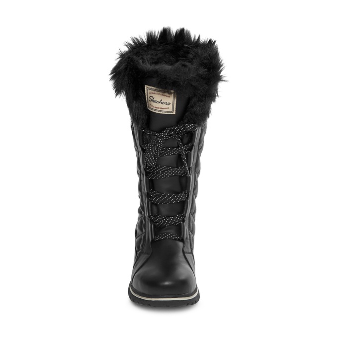 Skechers black quilted boots top