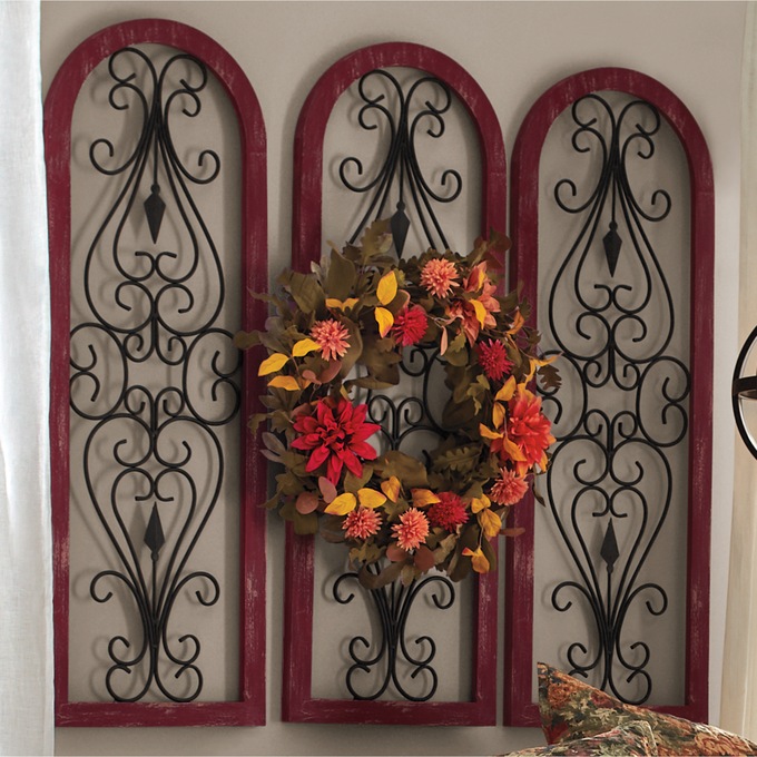 Scarlett Arched Scroll Window Wall Décor, , large