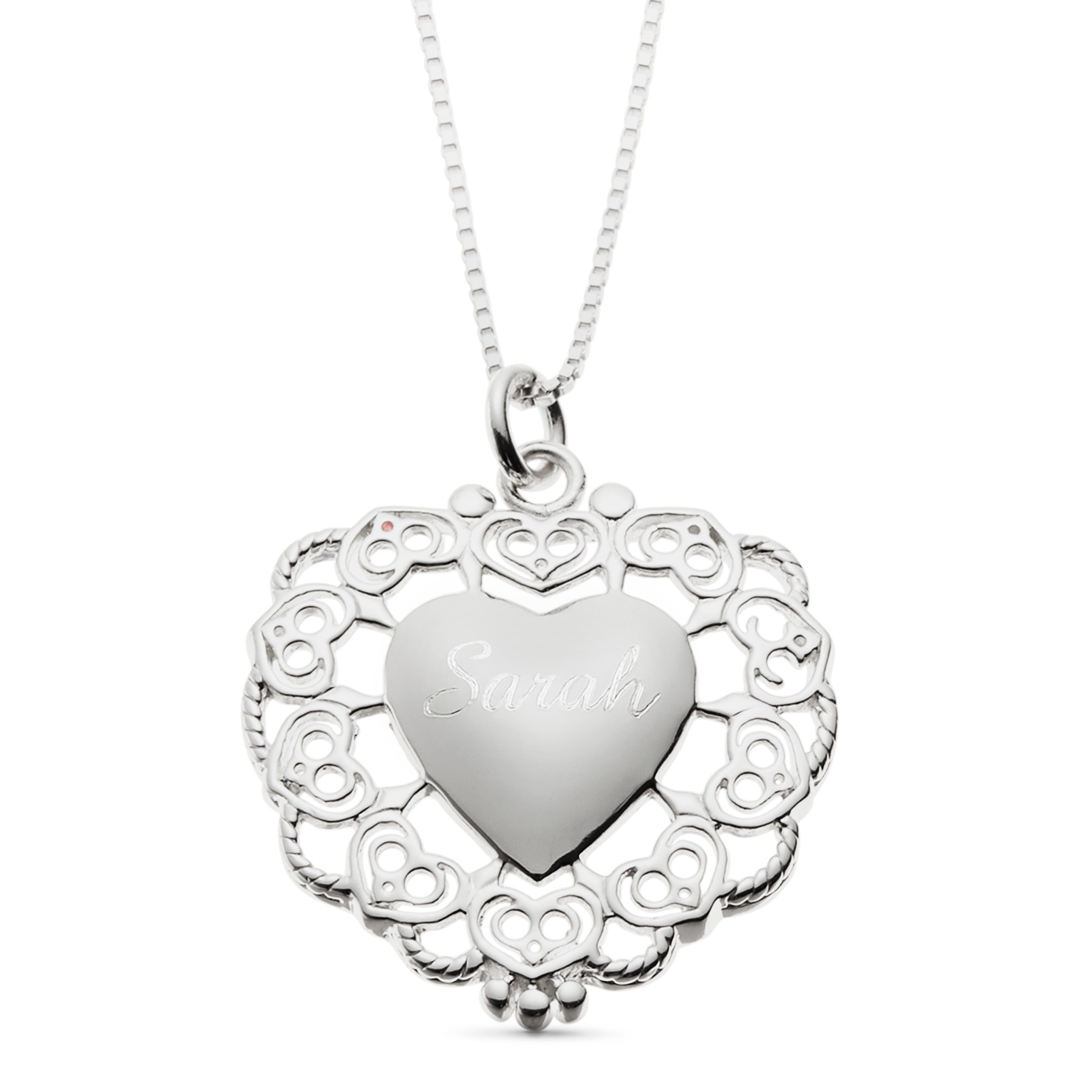 Personalized Sterling Silver Pendant, Sterling Silver, large