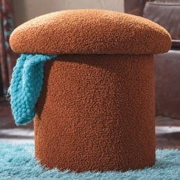 Mushroom Storage Ottoman, , large