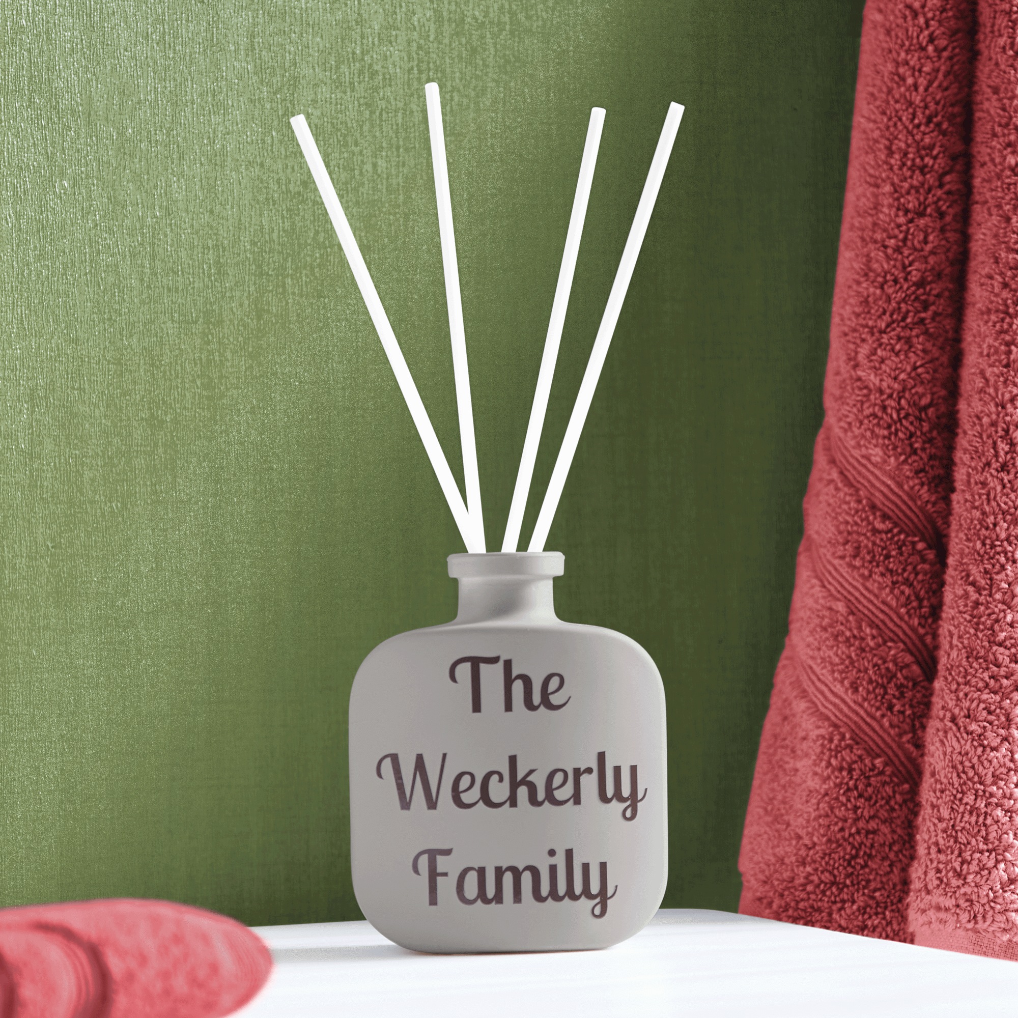 Wild Fern & Roses Frosted Glass Reed Diffuser, Multi, large