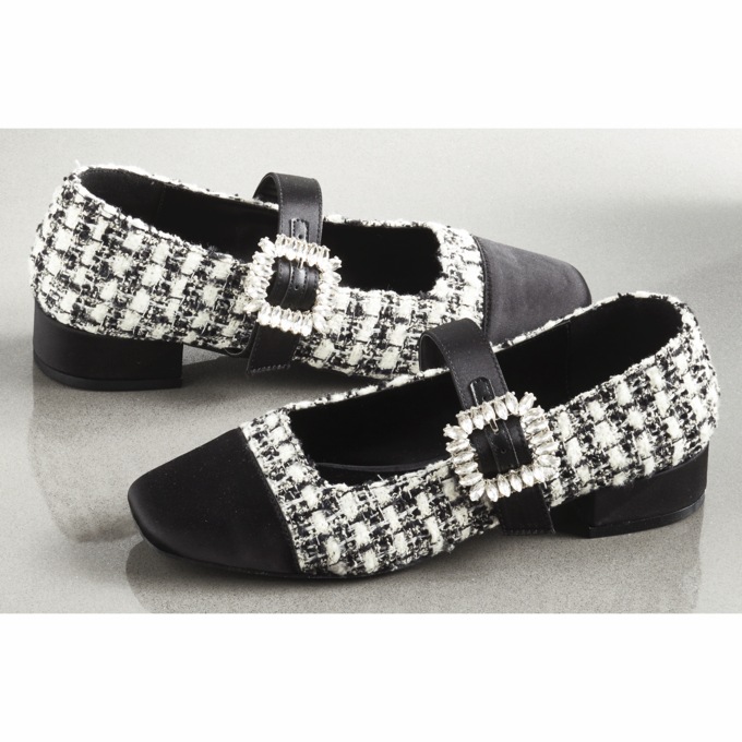 Midnight Velvet Plaid Mary Jane, , large