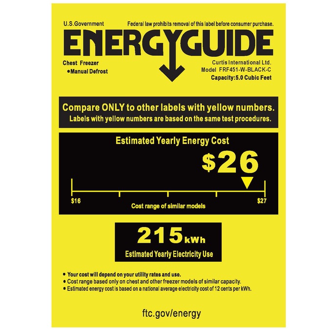 Montgomery Ward 5.0 Cu. Ft. Chest Freezer, , large