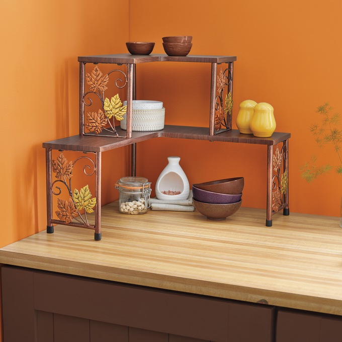 Autumn Leaves Corner Shelf, , large