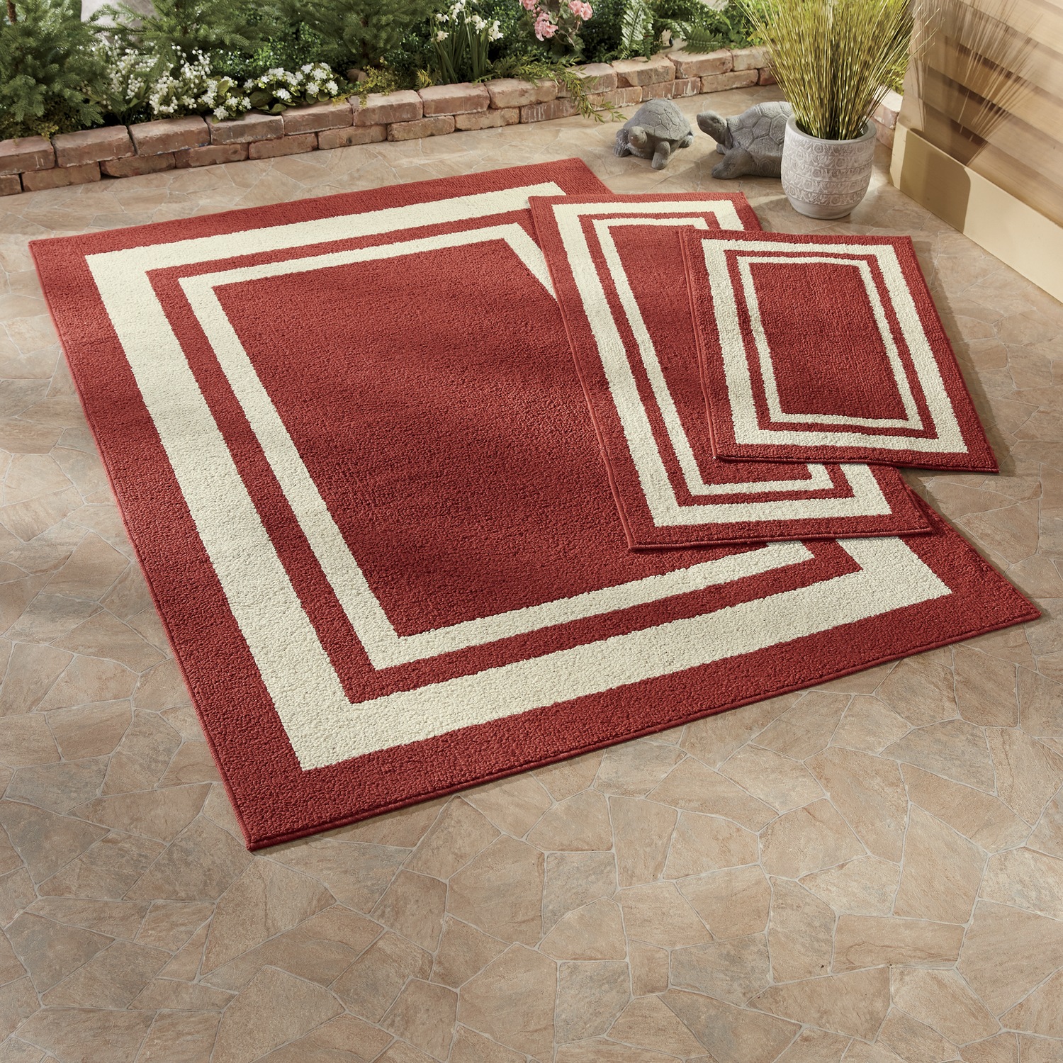 3-Piece Borderline Indoor/Outdoor Rug Set | Country Door