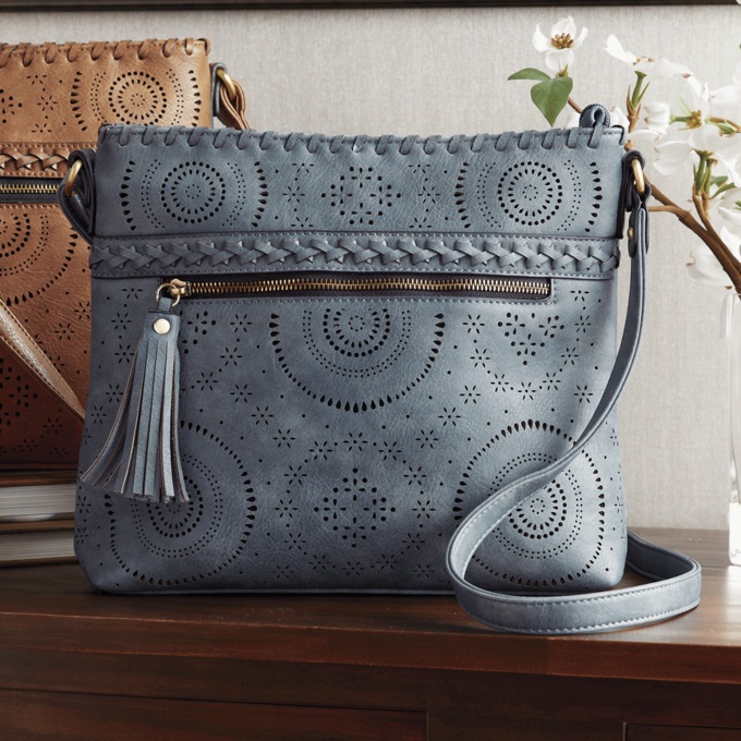 M.C. Handbags Calm Crossbody, Denim, large