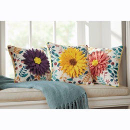 3-D Daisy Pillow Cover, , large