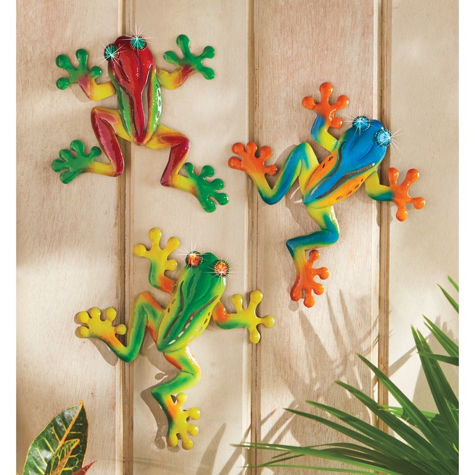 3-Piece Jeweled Frog Set, , large