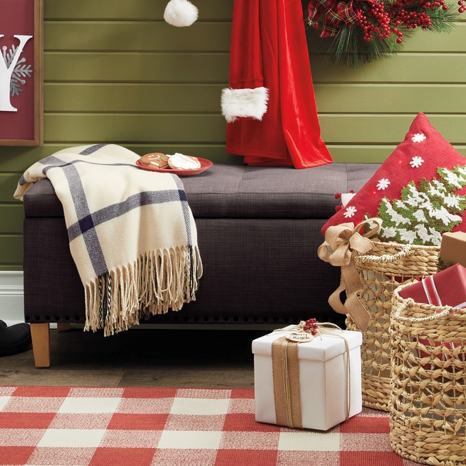 Shandra Tufted Top Soft Close Bench, , large