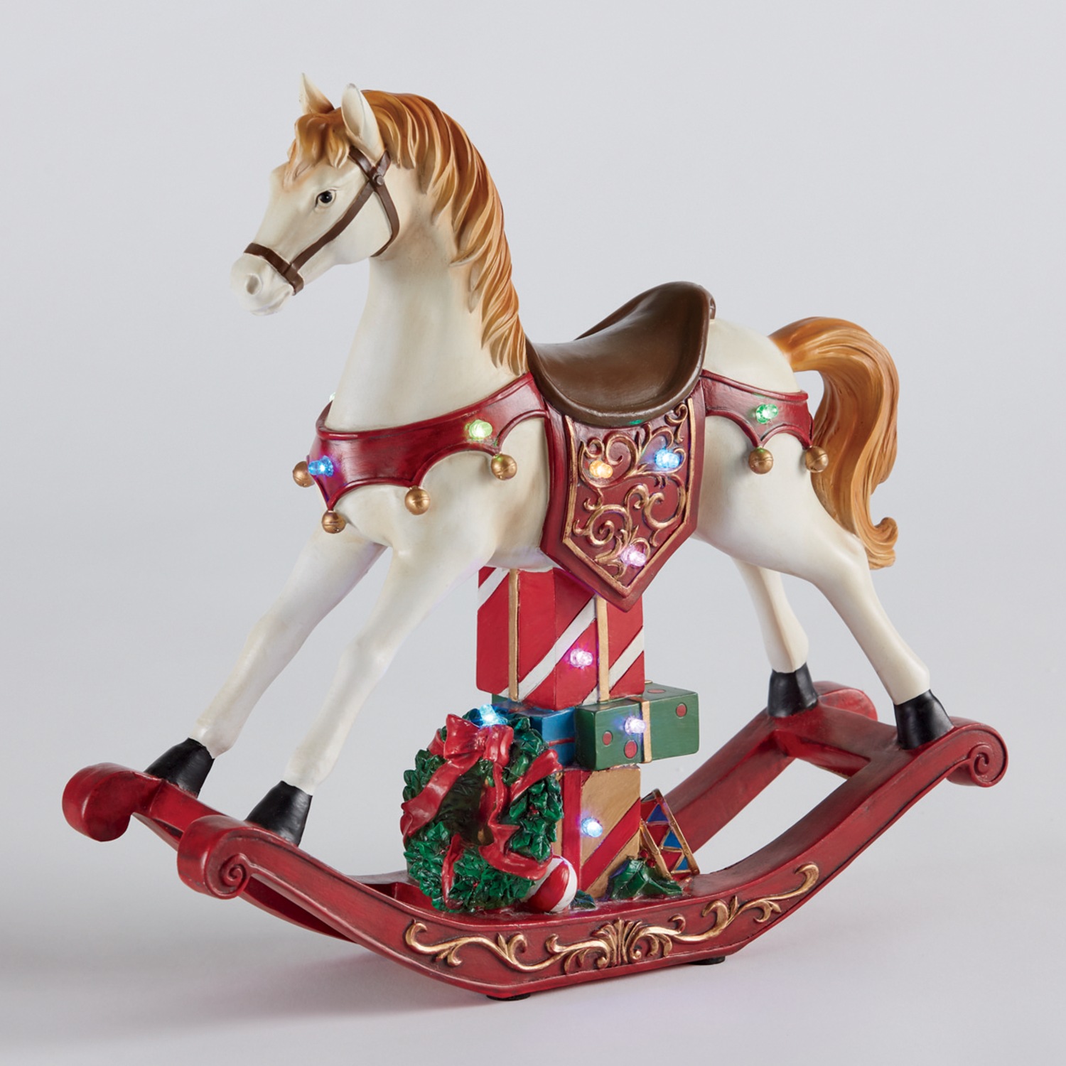 rocking horse with led and music country door