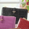 Women's Faux-Croco Wallet, , large