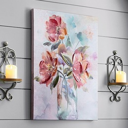 Watercolor Flower Jar Canvas, , large