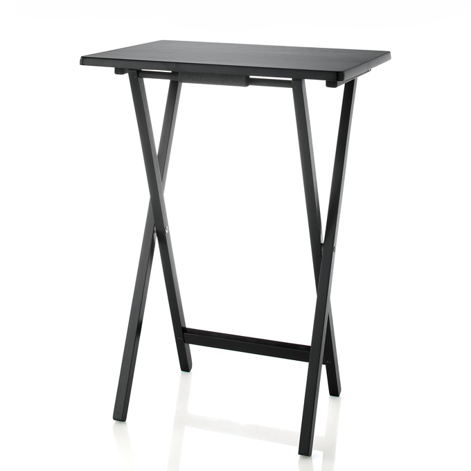 Louis 5-Piece Tray Table Set, Black, large