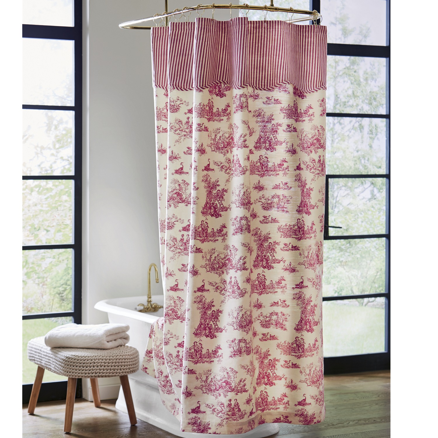 Toile Shower Curtain Country Door