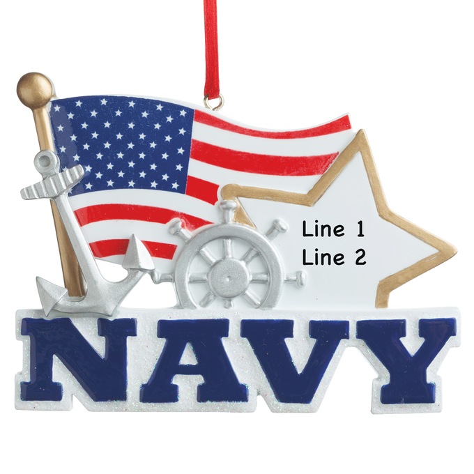 Personalized Military Ornament, , large
