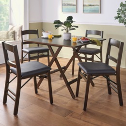Jette Folding Table and Set of 4 Folding Chairs, , large