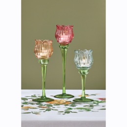 Set of 3 Tulip Candleholders, , large