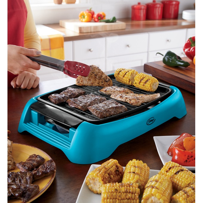 Ginny&#39;s Smokeless Indoor Grill, Island Blue, large