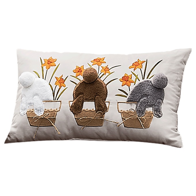 Bunny Tail Flower Pot Pillow, , large