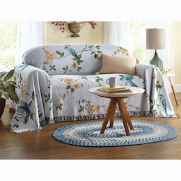 Birds and Vines Tapestry Furniture Throw, , large